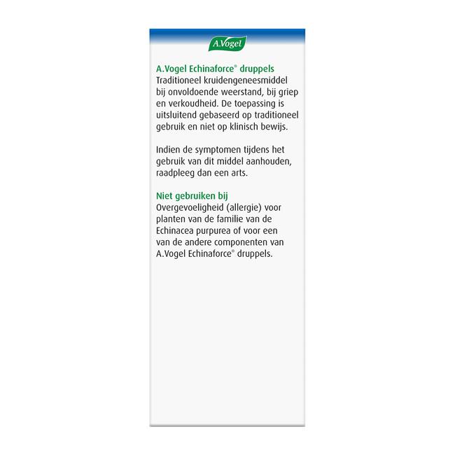 A.Vogel Echinaforce Bij Onvoldoende Weerstand En Griep Druppels 100 ML