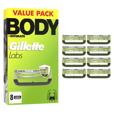 GilletteLabs Body Intimate Navulmesjes 8 stuks