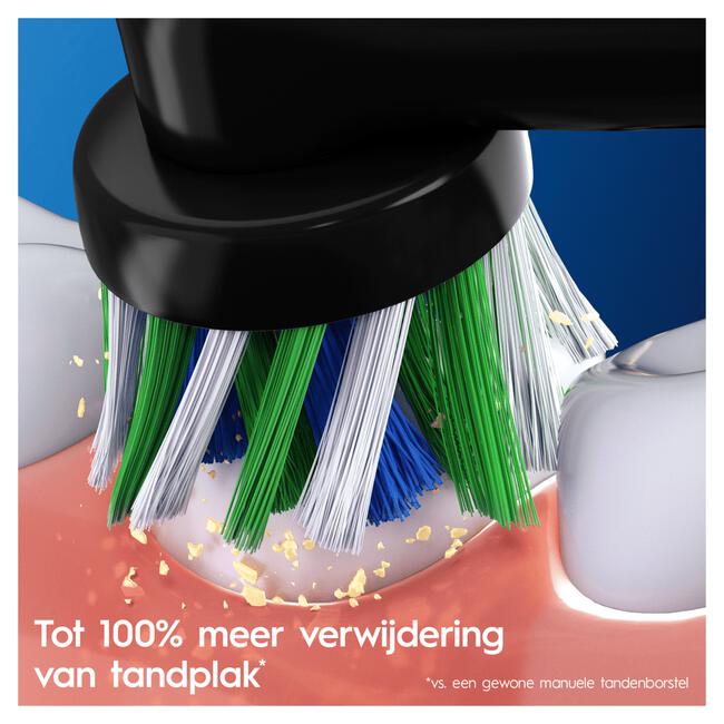 Oral-B Cross Action Opzetborstels Zwart - 4 Stuks