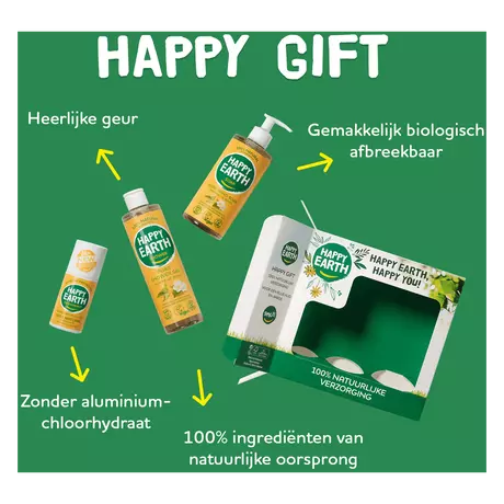 Happy Earth Giftset Jasmine Ho Wood Deo, Douchegel, Handzeep