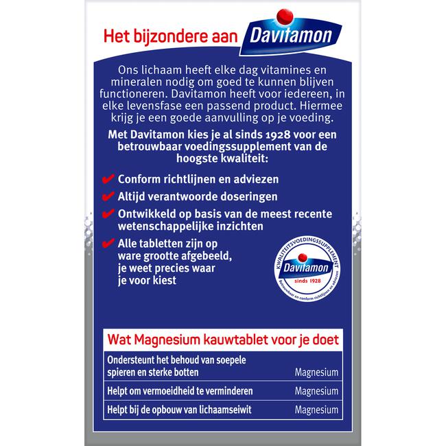 Davitamon Magnesium Pepermunt 60 stuks