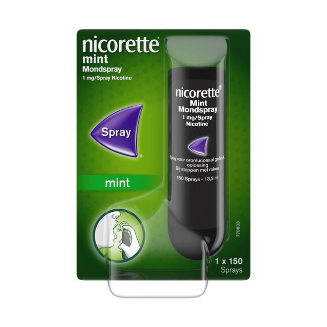 Nicorette® Mondspray – bij stoppen met roken – 13,2 ml, 1 mg nicotine