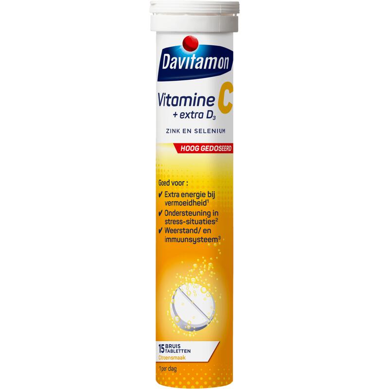Davitamon Vitamine C + Extra D3 Bruistabletten 15 stuks