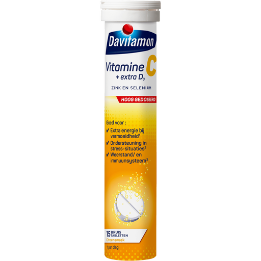Davitamon Vitamine C + Extra D3 Bruistabletten 15 stuks