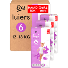 Etos Luiers Extra Large Maat 6 13-18 kg Maandbox 162 stuks