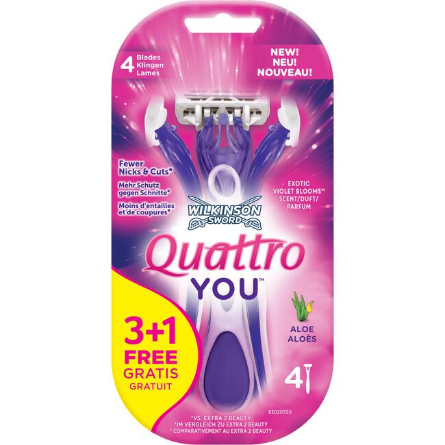 Wilkinson QUATTRO myIntuition disposables Smooth Sensitive 3+1