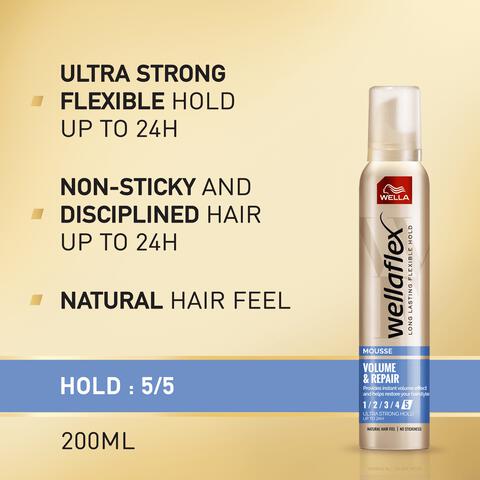 Wella WellaFlex Volume & Repair Ultra Strong Hold Haarmousse 200 ML