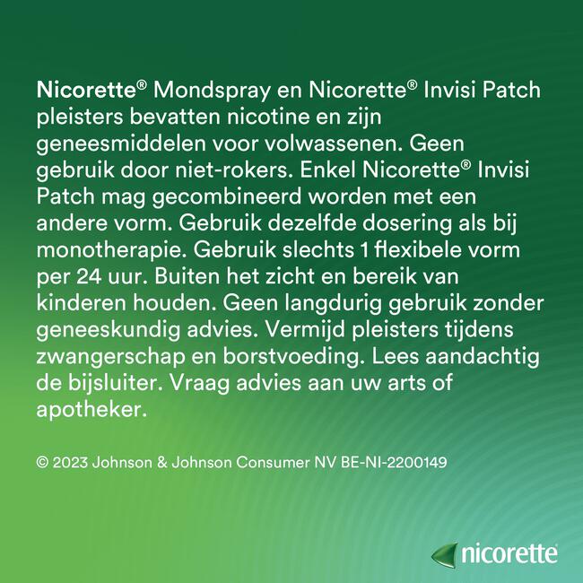 Nicorette® Mondspray – bij stoppen met roken – 13,2 ml, 1 mg nicotine