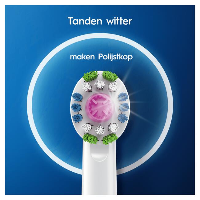 Oral-B 3D White Opzetborstels Wit 4 Stuks