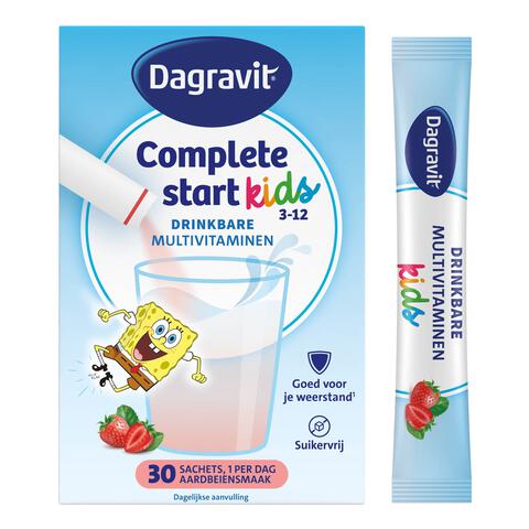 Dagravit Complete Start Kids Multivitamine Aardbei 30 stuks