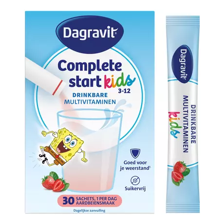 Dagravit Complete Start Kids Multivitamine Aardbei 30 stuks