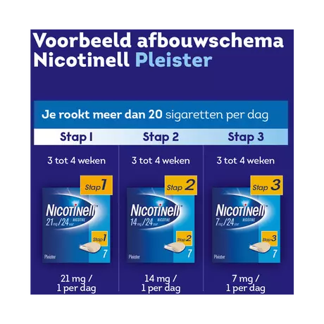 Nicotinell Pleisters 14 MG Stoppen met Roken Stap 2 7 stuks