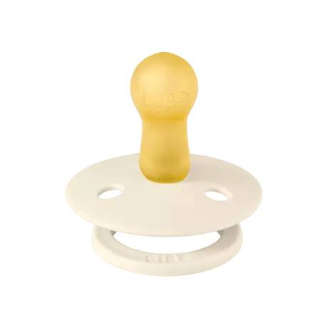 BIBS Colour Fopspeen Rond Latex Maat 2 Ivory/Dark Oak 2 stuks
