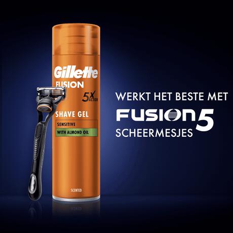 Gillette Fusion Scheergel Gevoelige Huid 200 ML 2 Stuks