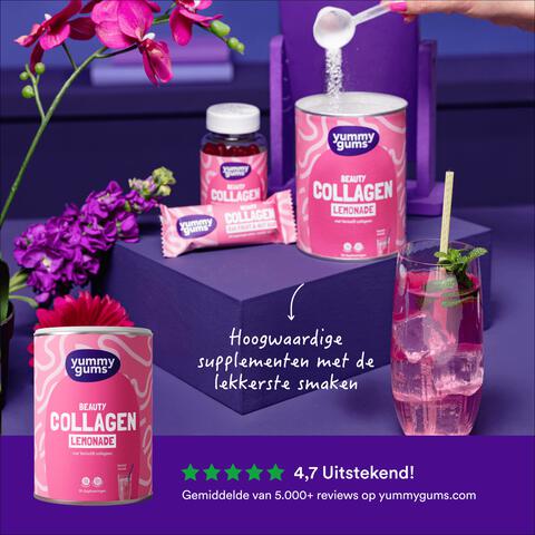 Yummygums Collagen Lemonade Suikervrij 240 GR