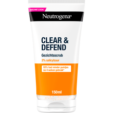 Neutrogena Clear & Defend Face Scrub Met 2% Salicylic Acid 150 ML