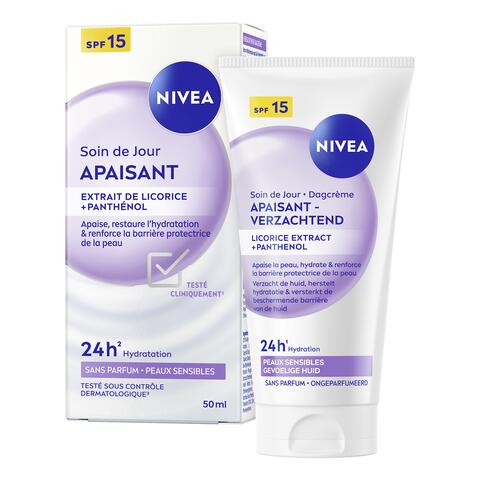 NIVEA Essentials Dagcrème +24H Sensitive SPF15 50 ML