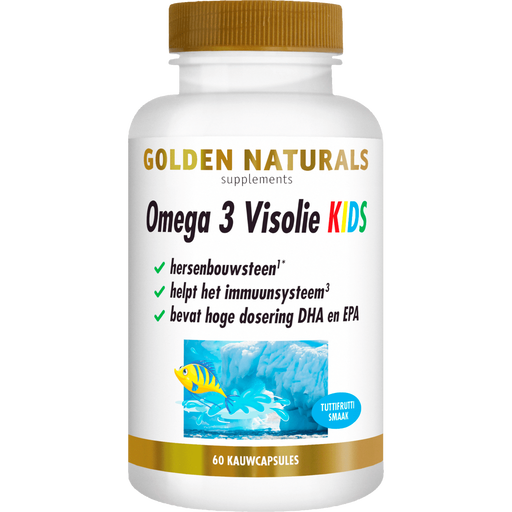 Golden Naturals Omega 3 Visolie Kids Kauwcapsules 60 stuks