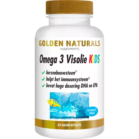 Golden Naturals Omega 3 Visolie Kids Kauwcapsules 60 stuks