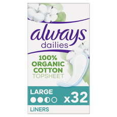 Always Dailies Cotton Protection Inlegkruisjes Groot 32 Stuks
