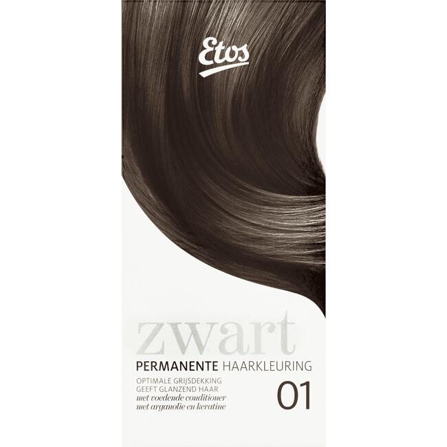 Etos Permanente Haarkleuring 01 Zwart 120 ML