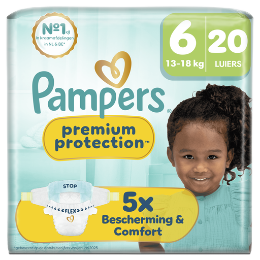 Pampers Premium Protection Luiers Maat 6 13-18 kg 20 stuks