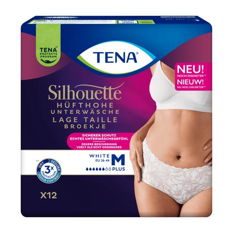 TENA Silhouette Plus Wit Wegwerp Broekjes Low Waist M
