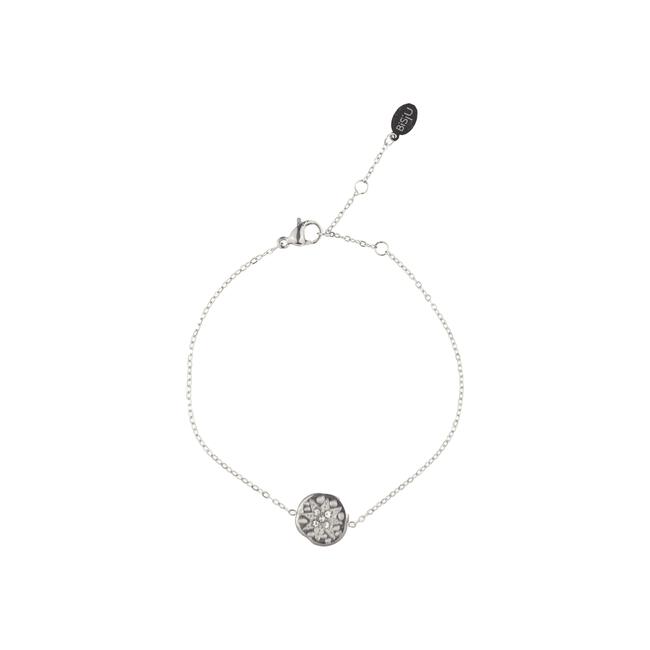 BiSjU Jewellery Armband met Platte Schakel Silver Plated Stainless Steel