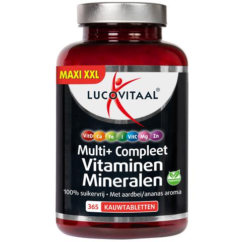 Lucovitaal Multi+ Compleet Vitaminen Mineralen Kauwtabletten 365 stuks
