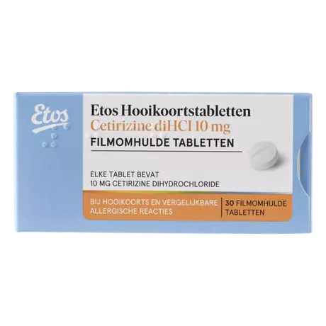 Etos Hooikoortstabletten Cetirizine 10 MG 30 stuks