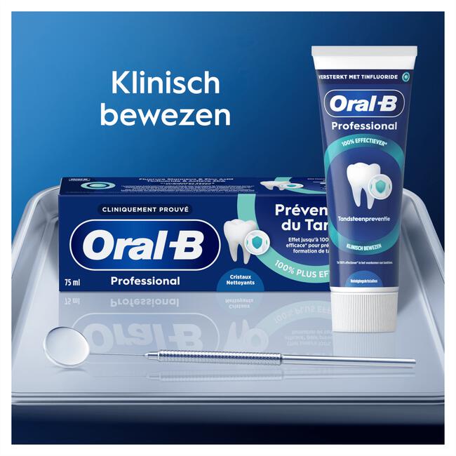 Oral-B Professional Tandsteencontrole Reinigingskristallen Tandpasta - 75 ML
