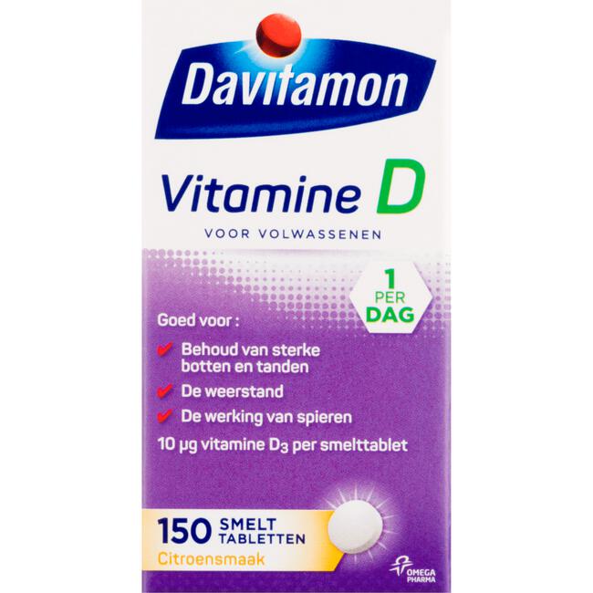 Regenjas Oeganda papier Davitamon Vitamine D Smelttabletten 150 EA | Etos