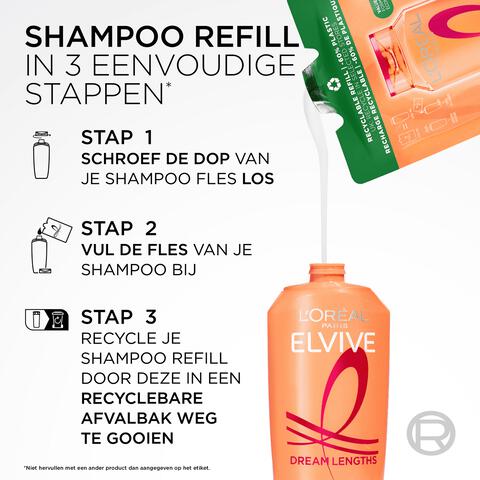 L'Oréal Paris Elvive Refill Dream Lengths Shampoo Navulling 250 ML