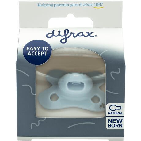 Difrax Fopspeen Natural Newborn Uni Ice BPA-vrij & geschikt voor pasgeboren baby’s