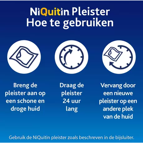 NiQuitin Clear 21 MG Transparante Nicotinepleisters Stap 1 14 stuks