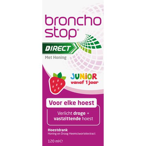 Bronchostop Direct Junior Hoestdrank met Honing 120 ML