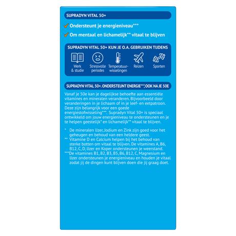 Supradyn Vital 50+ multivitamines voor vijftigplussers  95 tabletten