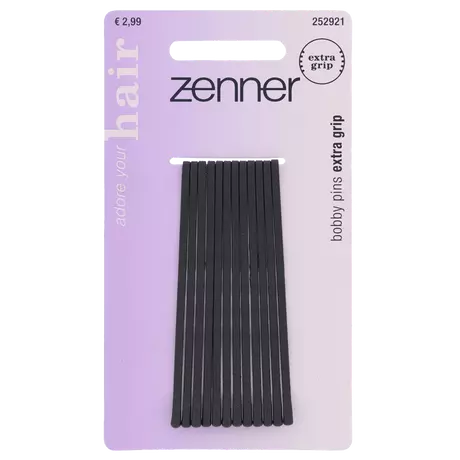 Zenner Haarschuifje Extra Grip Bruin 12 stuks