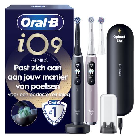 Oral-B iO 9 Roze & Zwart Duo Elektrische Tandenborstels