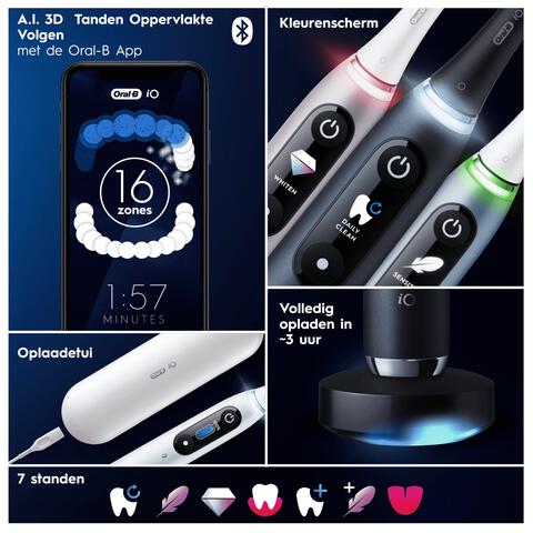 Oral-B iO 9S Zwart Elektrische Tandenborstel By Braun