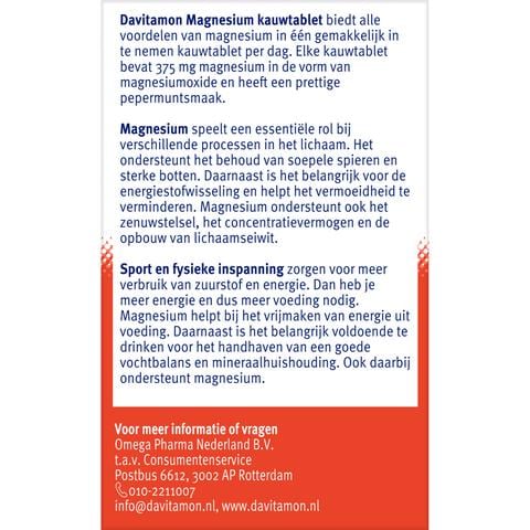 Davitamon Magnesium Pepermunt 60 stuks