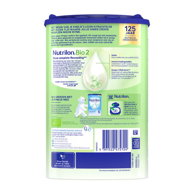 Nutrilon Bio 2 Opvolgmelk 6-12 Maanden 800 GR
