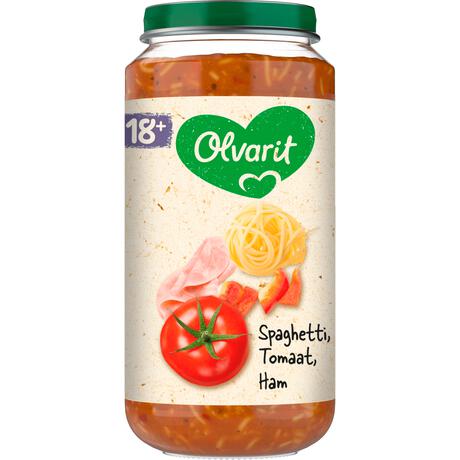 Olvarit Spaghetti Tomaat Ham Babyhapje 18+ maanden 250 GR