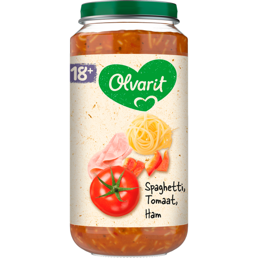 Olvarit Spaghetti Tomaat Ham 18+ Maanden 250 gram