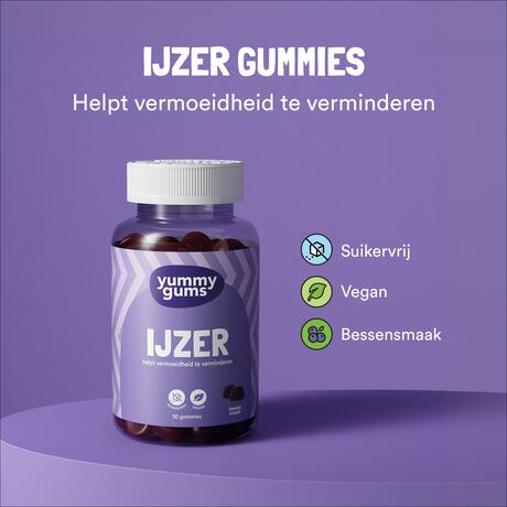 Yummygums Ijzer 10mg Vegan 60 Gummies