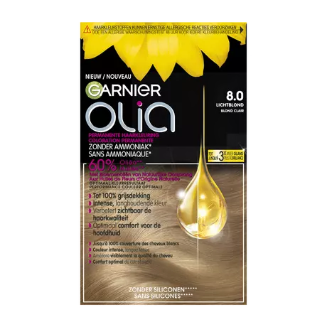 Garnier Olia Permanente Haarverf 8.0 Licht Blond