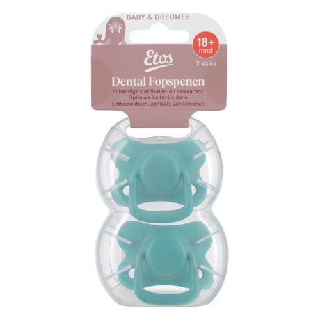 Etos Fopspenen 18+ Maanden Groen/Blauw 2 stuks