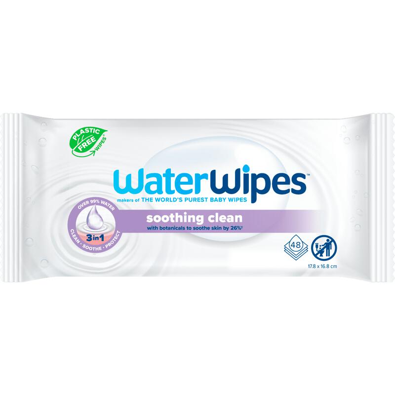 WaterWipes Soothing Clean Billendoekjes 48 stuks