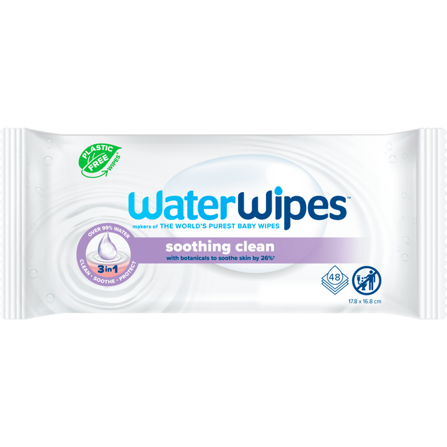 Waterwipes Soothing Clean Billendoekjes 48 stuks