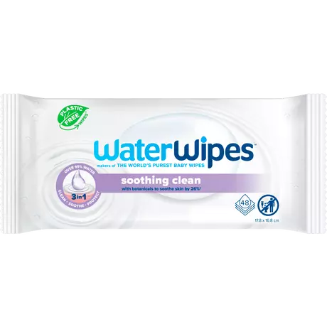 WaterWipes Soothing Clean Billendoekjes 48 stuks